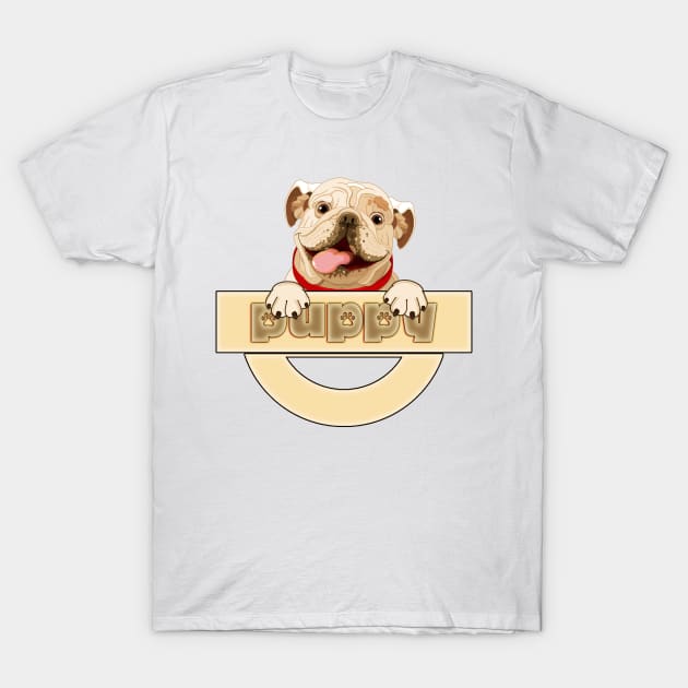 puppy peek dog T-Shirt by yinon-h